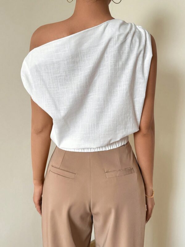 Blusa Satinada sin Mangas para Mujer, Estilo Minimalista - Image 14