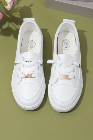 Zapatillas Deportivas Planas de Mujer con Detalles de Strass