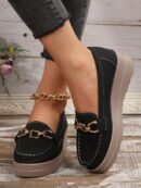 Zapatillas Khaki de Mujer con Suela Gruesa y Cómoda