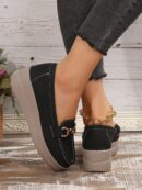 Zapatillas Khaki de Mujer con Suela Gruesa y Cómoda