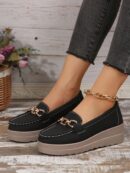 Zapatillas Khaki de Mujer con Suela Gruesa y Cómoda