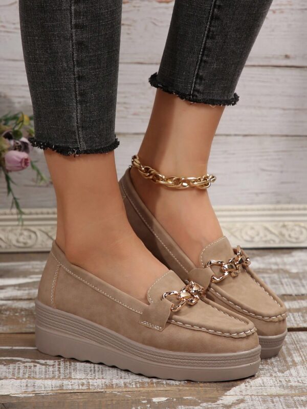 Zapatillas Khaki de Mujer con Suela Gruesa y Cómoda - Image 81