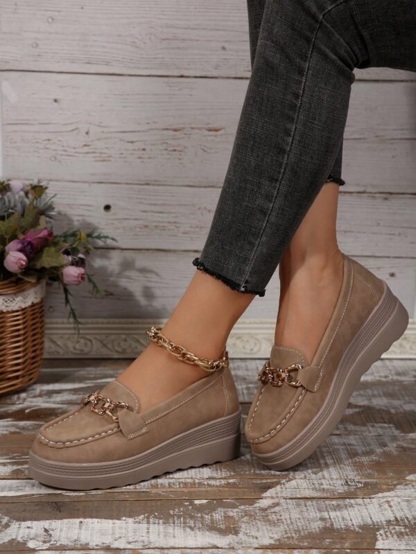 Zapatillas Khaki de Mujer con Suela Gruesa y Cómoda - Image 82