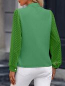 Blusa Cuello Muesca y Mangas Obispo en Blanco