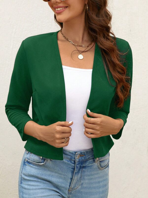 Chaqueta Corta Negra de Trabajo para Mujer, Temporada Primavera - Image 25