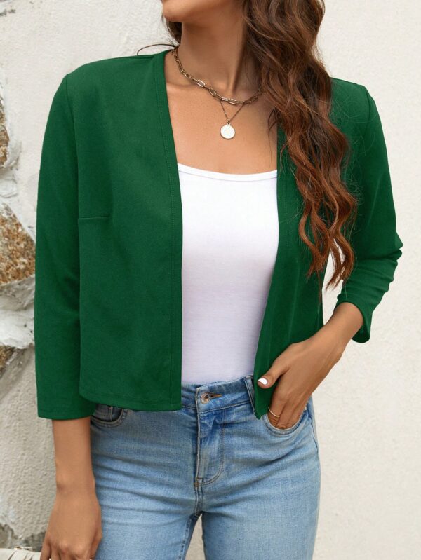 Chaqueta Corta Negra de Trabajo para Mujer, Temporada Primavera - Image 29