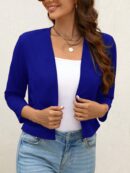 Chaqueta Corta Negra de Trabajo para Mujer, Temporada Primavera