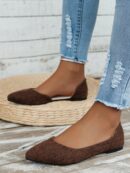 Zapatos Planos de Mujer en Beige, punta fina para Primavera/Otoño
