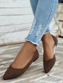 Zapatos Planos de Mujer en Beige, punta fina para Primavera/Otoño