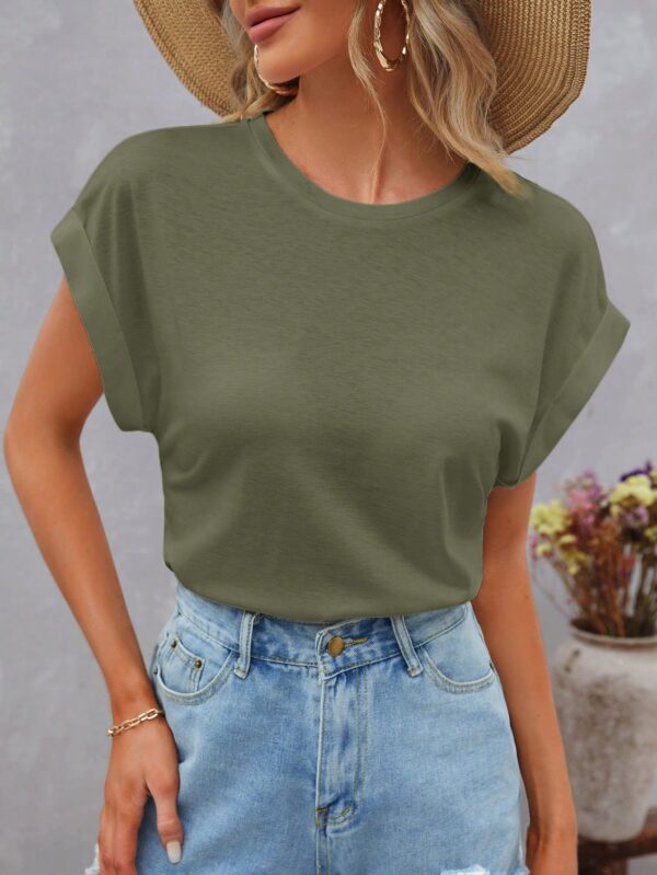 Camiseta Cuello Redondo y Manga Murciélago - Image 22
