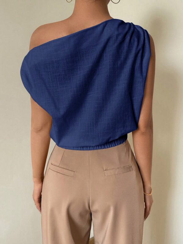 Blusa Satinada sin Mangas para Mujer, Estilo Minimalista - Image 46