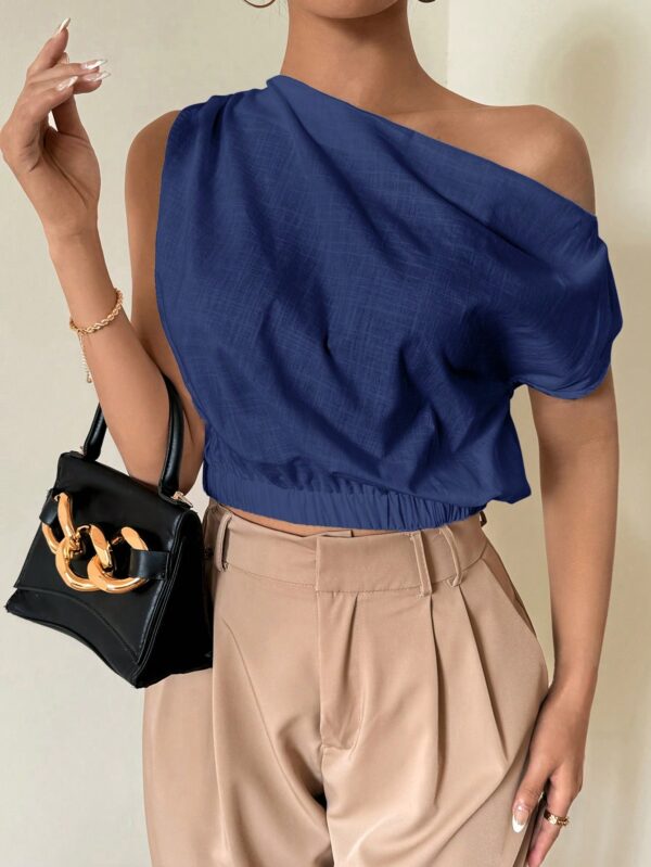 Blusa Satinada sin Mangas para Mujer, Estilo Minimalista - Image 47