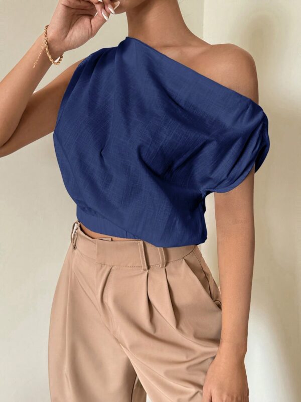 Blusa Satinada sin Mangas para Mujer, Estilo Minimalista - Image 48