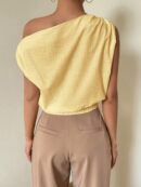 Blusa Satinada sin Mangas para Mujer, Estilo Minimalista