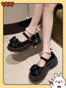 Zapatos Oxford de Tacón Alto y Suela Gruesa Estilo Mary Jane
