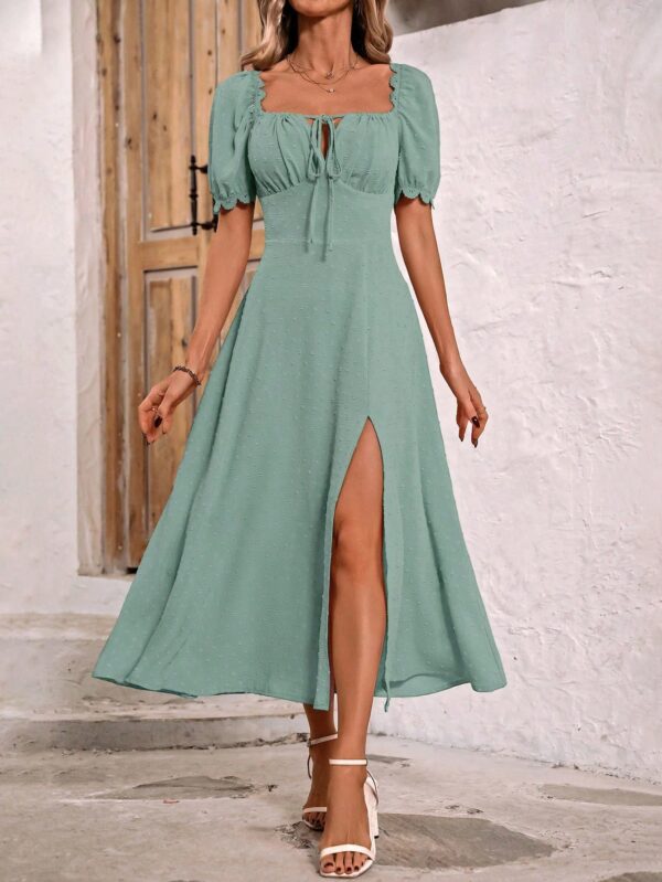 Vestido Largo Boho Floral con Nudo y Abertura en Pierna - Image 60