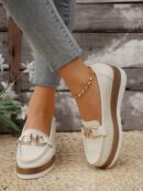 Zapatillas Khaki de Mujer con Suela Gruesa y Cómoda