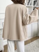 Chaqueta Casual de Manga Larga con Botones y Bolsillos