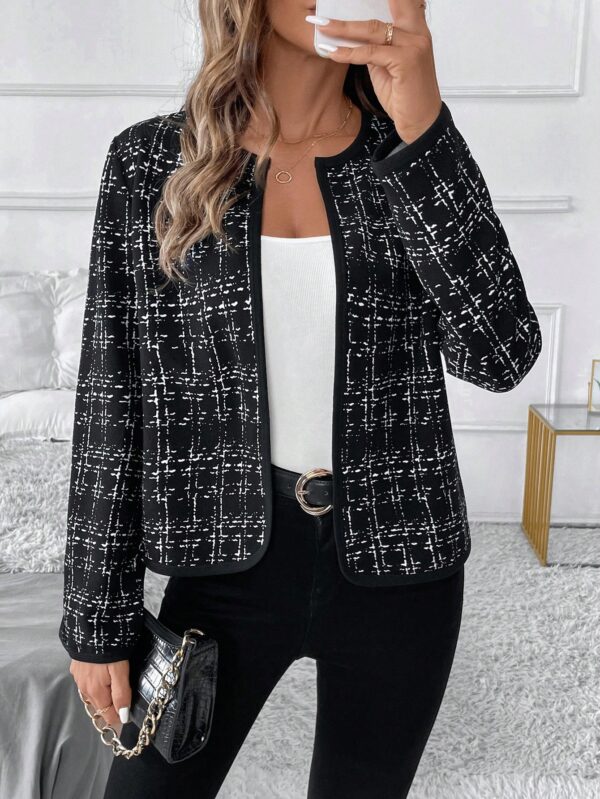 Chaqueta Elegante de Cuello Alto con Manga Larga para Otoño/Invierno - Image 4