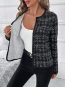 Chaqueta Elegante de Cuello Alto con Manga Larga para Otoño/Invierno