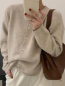 Cardigan Botones Frontales Manga Larga para Primavera y Otoño