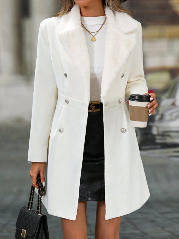 Chaqueta Elegante con Panel Peludo y Botón Doble - Image 37