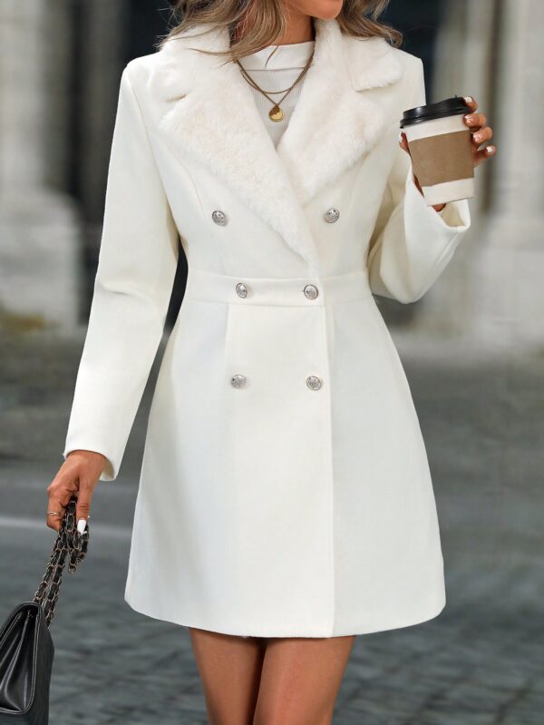 Chaqueta Elegante con Panel Peludo y Botón Doble - Image 40