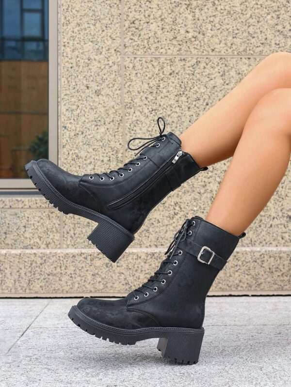 Botas de Tobillo de Tacón Medio, Minimalistas y de Estilo Occidental - Image 22