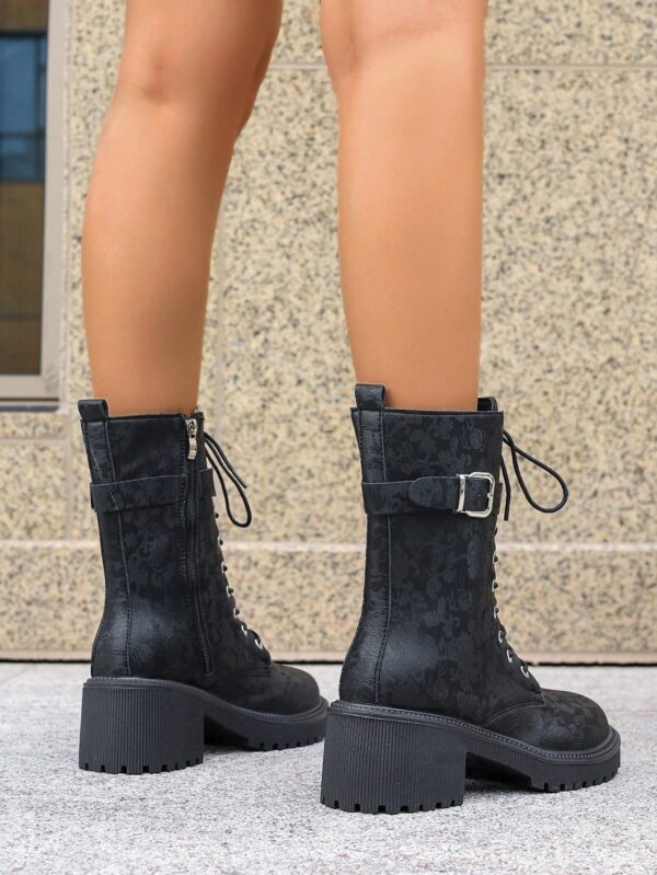 Botas de Tobillo de Tacón Medio, Minimalistas y de Estilo Occidental - Image 19