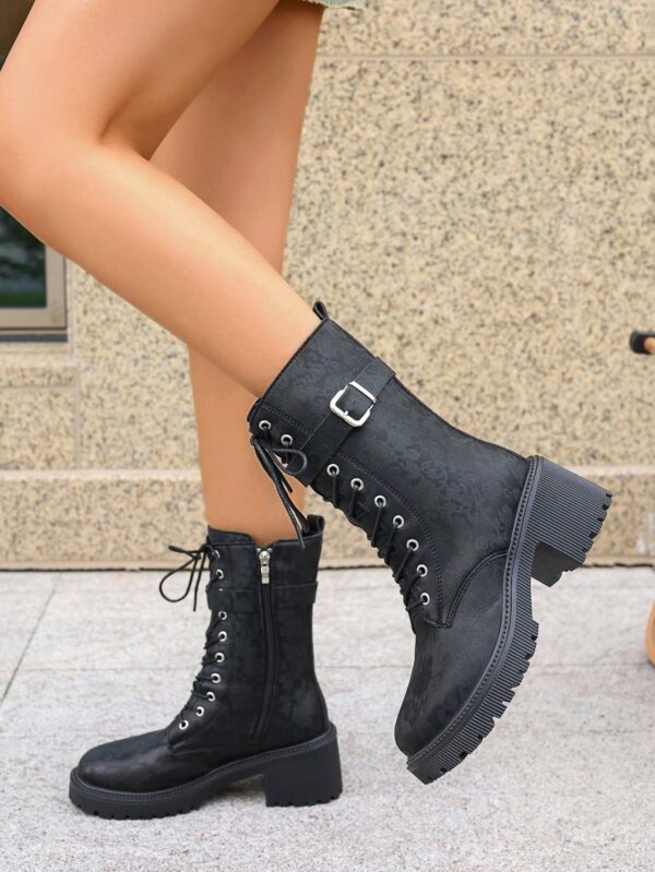 Botas de Tobillo de Tacón Medio, Minimalistas y de Estilo Occidental - Image 20