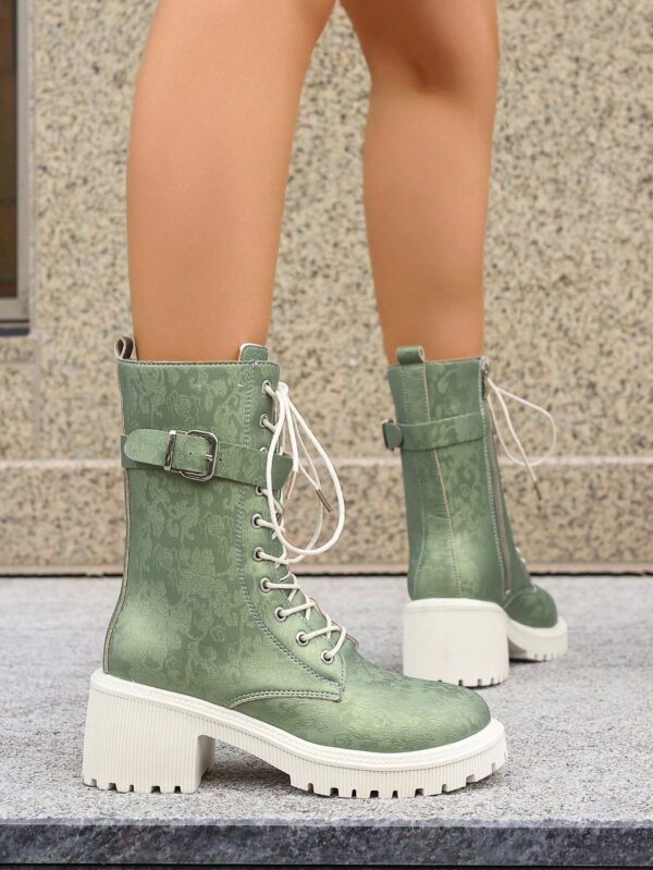 Botas de Tobillo de Tacón Medio, Minimalistas y de Estilo Occidental - Image 27