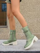Botas de Tobillo de Tacón Medio, Minimalistas y de Estilo Occidental