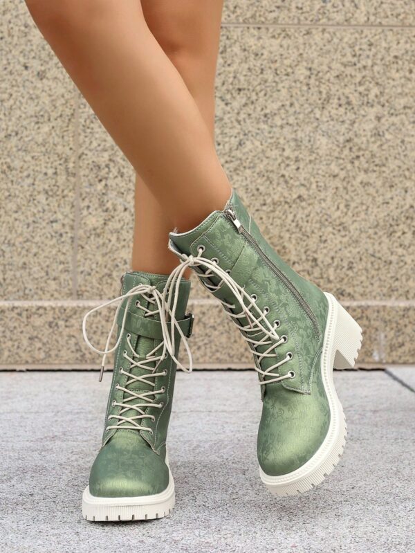 Botas de Tobillo de Tacón Medio, Minimalistas y de Estilo Occidental - Image 25