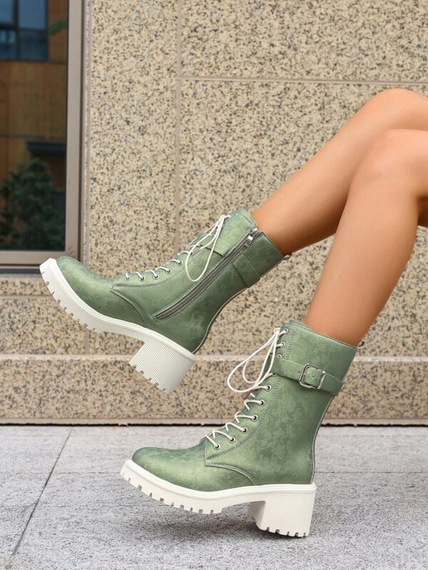 Botas de Tobillo de Tacón Medio, Minimalistas y de Estilo Occidental - Image 24