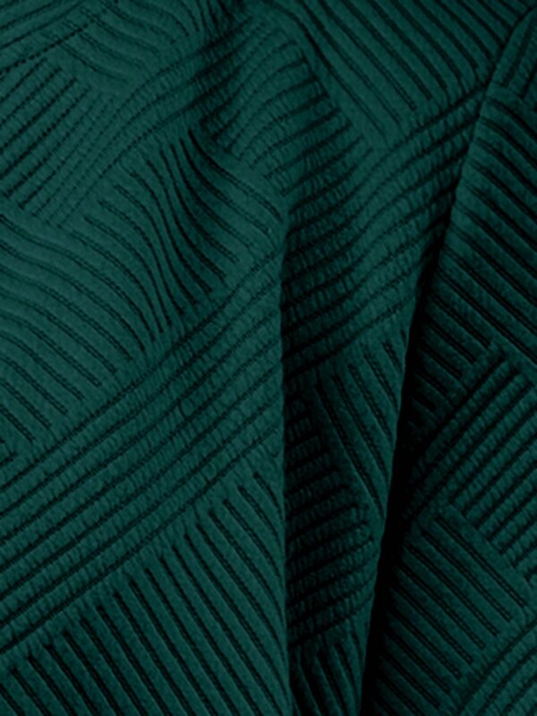 Chaqueta Tejida Jacquard Casual en Color Caqui - Image 50