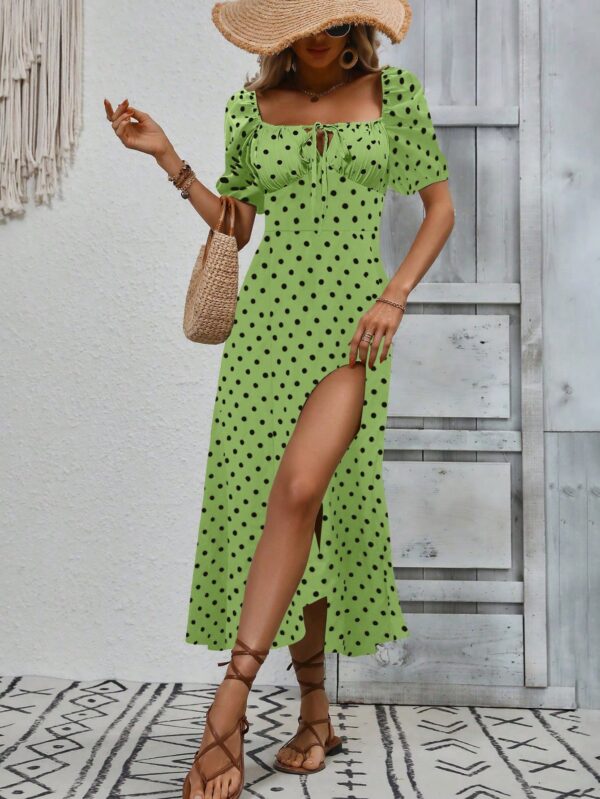 Vestido Largo Boho Floral con Nudo y Abertura en Pierna - Image 120