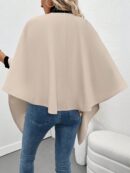 Chaqueta Capa Casual de Color Sólido para Otoño e Invierno