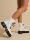 Botas Negras de Estilo Combat para Otoño/Invierno