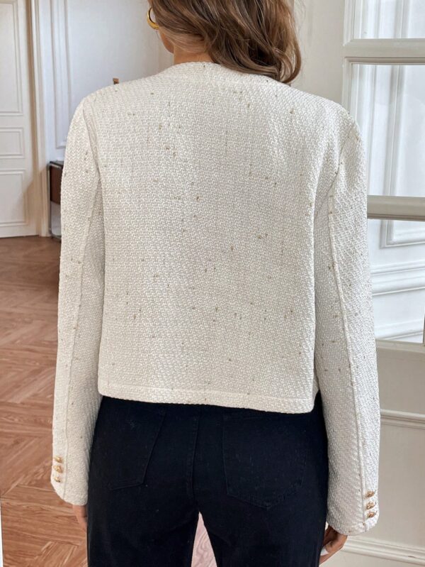 Chaqueta Corta de Tweed con Botones Metálicos - Image 2