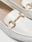Mocasines de Mujer con Hebilla Metálica y Tacón Plano