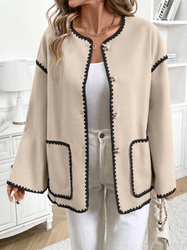 Chaqueta Casual de Manga Larga con Botones y Bolsillos - Image 10