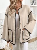 Chaqueta Casual de Manga Larga con Botones y Bolsillos