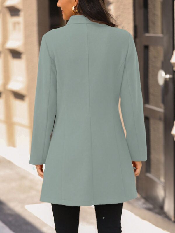 Chaqueta de Lana con Cuello Alto y Entallada para Mujer - Image 72