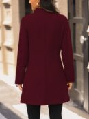 Chaqueta de Lana Casual para Vacaciones con Cuello Mini
