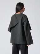 Poncho Abrigo Capa Liso Minimalista para Otoño/Invierno