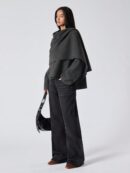 Poncho Abrigo Capa Liso Minimalista para Otoño/Invierno