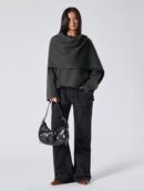 Poncho Abrigo Capa Liso Minimalista para Otoño/Invierno