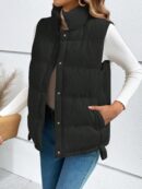 Chaleco Acolchado con Botones Frontales Estilo Francés