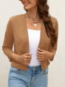Chaqueta Corta Negra de Trabajo para Mujer, Temporada Primavera