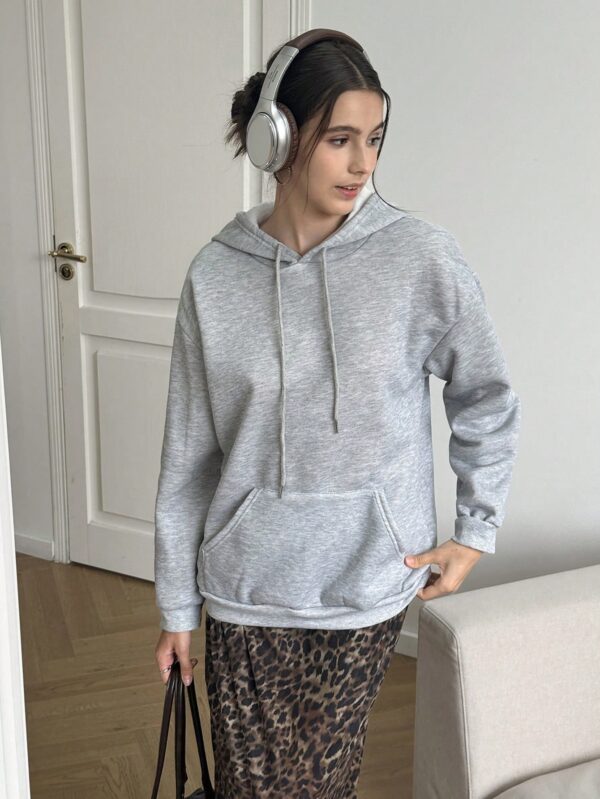 Buzo Oversize con Capucha y Estampado Geométrico & de Leopardo - Image 9
